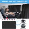 EPLTION 57.68 31.50 inch Set of 3 Car Privacy Curtains for SUV/ MVP/ Pickup Truck/ Small Car/ Sedan Accessories Universal Window Shades Light Blocking Sunshades for Kids Rear Side Window Shades view 3