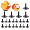 20pcs Rubber Duck Mount with Double-Sided Round Stickers, Self-Adhesive Duck Plug for Dash Rubber Duck Holder for Dashboard Display Duck Lovers, Excluding Rubber Duck (Black) view 1