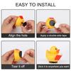 20pcs Rubber Duck Mount with Double-Sided Round Stickers, Self-Adhesive Duck Plug for Dash Rubber Duck Holder for Dashboard Display Duck Lovers, Excluding Rubber Duck (Black) view 4