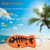 Floating Keychain, Boat Key Float - Float 4 to 5 Keys for Boating, Fishing, Sailing and Other Outdoor Sports, 2 Pack Waterproof Boat Floating Keychain(Orange) view 2
