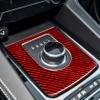 PJFUS Red Soft Carbon Fiber Auto Interior Accessories Car Gear Shift Panel Frame Center Console Trim Decal Decoration Compatible with XE F-PACE X761 2016 2017 2018 view 2