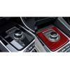 PJFUS Red Soft Carbon Fiber Auto Interior Accessories Car Gear Shift Panel Frame Center Console Trim Decal Decoration Compatible with XE F-PACE X761 2016 2017 2018 view 4