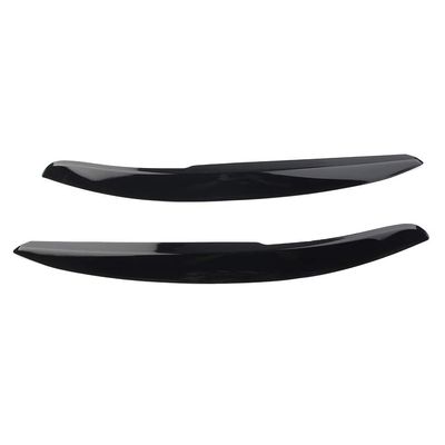 Lirun Headlight Lamp Eyebrow Eye Lid Cover Trim Decor for VW Polo Mk5 6R 6C 2011-2017, Glossy Black