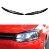Lirun Headlight Lamp Eyebrow Eye Lid Cover Trim Decor for VW Polo Mk5 6R 6C 2011-2017, Glossy Black view 2