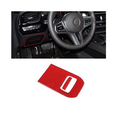Compatible with BMW Z4 G29 2017-2020 Red Carbon Fiber Car Styling Glass Lift Switch Frame Decorative Cover Sticker Car Interior Parts (Color : 11)