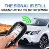 SANRILY ABS Plastic 3/4/5 Button Key Fob Cover for Infiniti Q50 Q60 QX50 QX55 QX60 2018-2023 Keyless Key Case with Keychain Carbon Fiber Black view 3