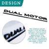 Funce Model 3 Y Dual Motor Emblem Sticker Underlined Badge Letters Accessories Compatible with Tesla Model 3/Y/S/X (Matte Black) view 3
