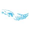 Dark Spark Decals Creation of Adam, Death's Hand 8 inch Light Blue Indoor Outdoor Vinyl Decal view 1