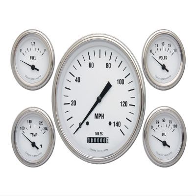 Classic Instruments WH54SLF White Hot Five Gauge Set