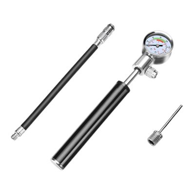 1set Mountain Bike Air Pump Gauge Portable High-Pressure Inflator for Sports Accessories Design for Efficient Inflation Compatible USA French Nozzles