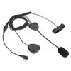ASHATA Motorcycle Headset,Universal KPlug Motorcycle Helmet Intercom Headphone with Large PTT Design,for Walkie Talkie/for Two Way Radio,Black view 1