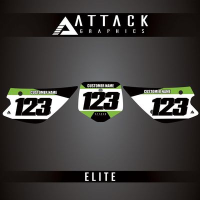 Attack Graphics Elite Number Plate Backgrounds for Kawasaki KX85 2007