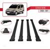 accessorypart Compatible with Citroen Nemo 3 (225) 2008-2017 Fly Model Car Roof Rack Cross Bar Black Aluminium 4 Bars view 3
