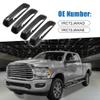 A ABSOPRO Exterior Side Door Handle Cover Trim Outer Door Handle Cover Decoration for Ram 1500 2011-2018 ABS Black Carbon Fiber Pattern (Set of 8) view 2