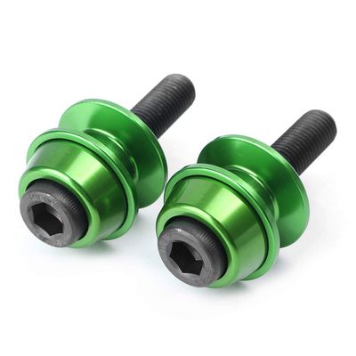 FSFY 10MM Swingarm Spools Sliders Stand M10 Universal Swing Arm Stand Screw For Suzuki Hayabusa GSX1300R 1999-2019, Green