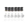 LIRU Motorcycle 6 Pcs Windshield Windscreen Screws Bolts Kit for HONDA CBR600 CBR600RR CBR900RR CBR1000RR CBR1100XX VFR800 VTR1000 NC700 NC750 CB300 CB400 CB600, Silver view 2