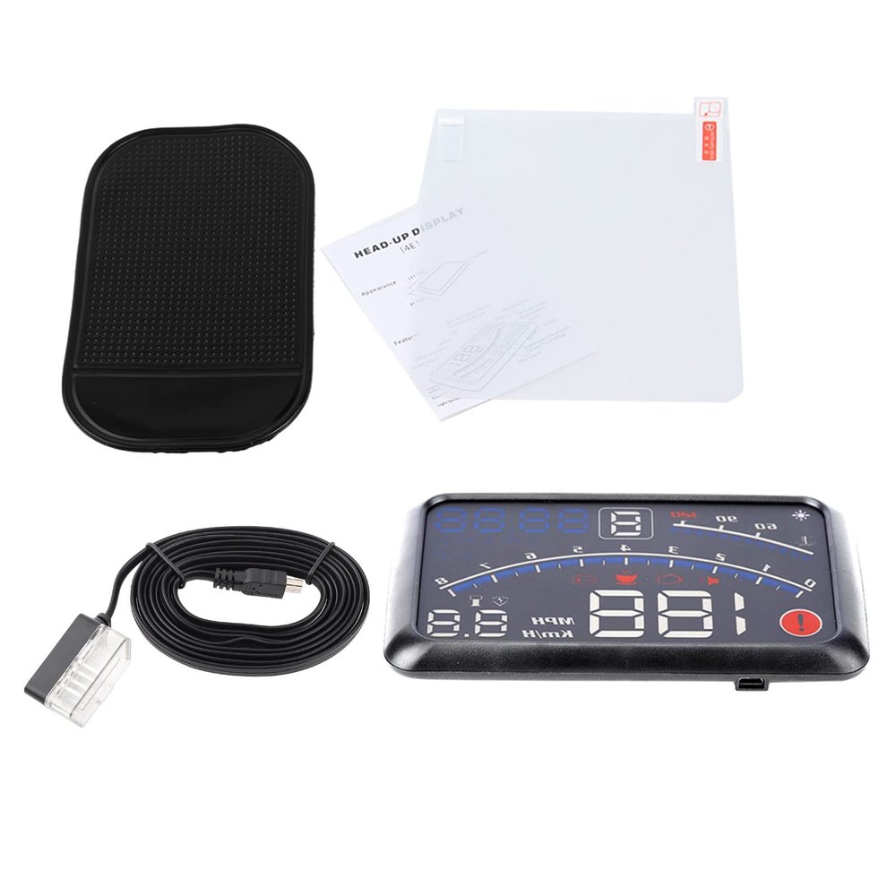 HUD Speed Display, Universal Car HUD Limit Warning Plug & Play mobile head up