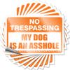 Car Stickers for Men No Trespassing My Dog is an Ass-le Funny Sticker 10 Pcs Funny Stickers for Cars Decal Stickers for Cars (Size : 8X12CM) view 1