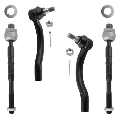 MYSMOT EV800216 ES800031 ES800032 Front Inner & Outer Tie Rod Ends Left & Right for Infiniti QX80 2014-2019 QX56 2004-2013 Nissan Armada 2005-2019 Titan 2004-2015, Pack of 4