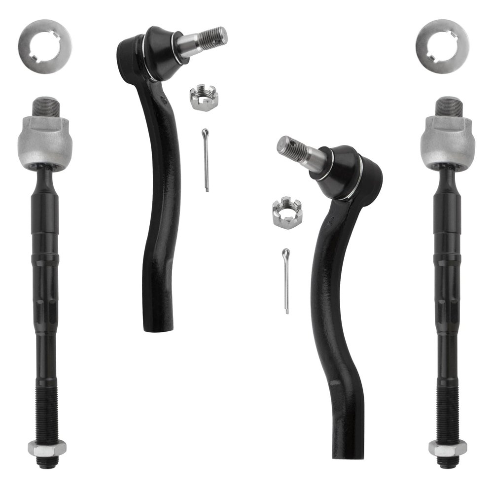 MYSMOT EV800216 ES800031 ES800032 Front Inner & Outer Tie Rod Ends Left & Right for Infiniti QX80 2014-2019 QX56 2004-2013 Nissan Armada 2005-2019 Titan 2004-2015, Pack of 4