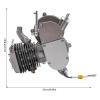 KONKENIE 80CC 2-Stroke Petrol Gas Motor Engine Single Cylinder Air-Cooled Bike Engine Motorized Bicycle Engine 1.85KW 1.65HP 5500RPM (Silver) view 2