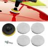 6pcs 3in Imitation Wool Polishing Pad Kit with 5 8in?11 Drill Adapter Buffing Pads Backing Plate Compound Buffing Sponge Pads Cutting Polishing Pad for Car Buffer view 4