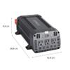 Technaxx Car Power Inverter TE16, 3X Plugs, 2X USB Ports, TV Rheinland Certified, converts 12v to 120v - Power Output is 1200W (Continuous) & 2400W (Peak) view 4