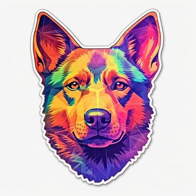 Yoonek Graphics Australian Cattle Australian Cattle Dog Vinyl Decal Sticker for Car, Laptop, Tumbler, More. #0010358-4"