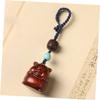 Tofficu Xiaofu Pig Pendant Wooden Keychain Keychains for Car Keys Car Key Chain Pig Keychains Charm Lovely Keyring Wear-resistant Key Chain Retro Bag Accessories Mini view 2