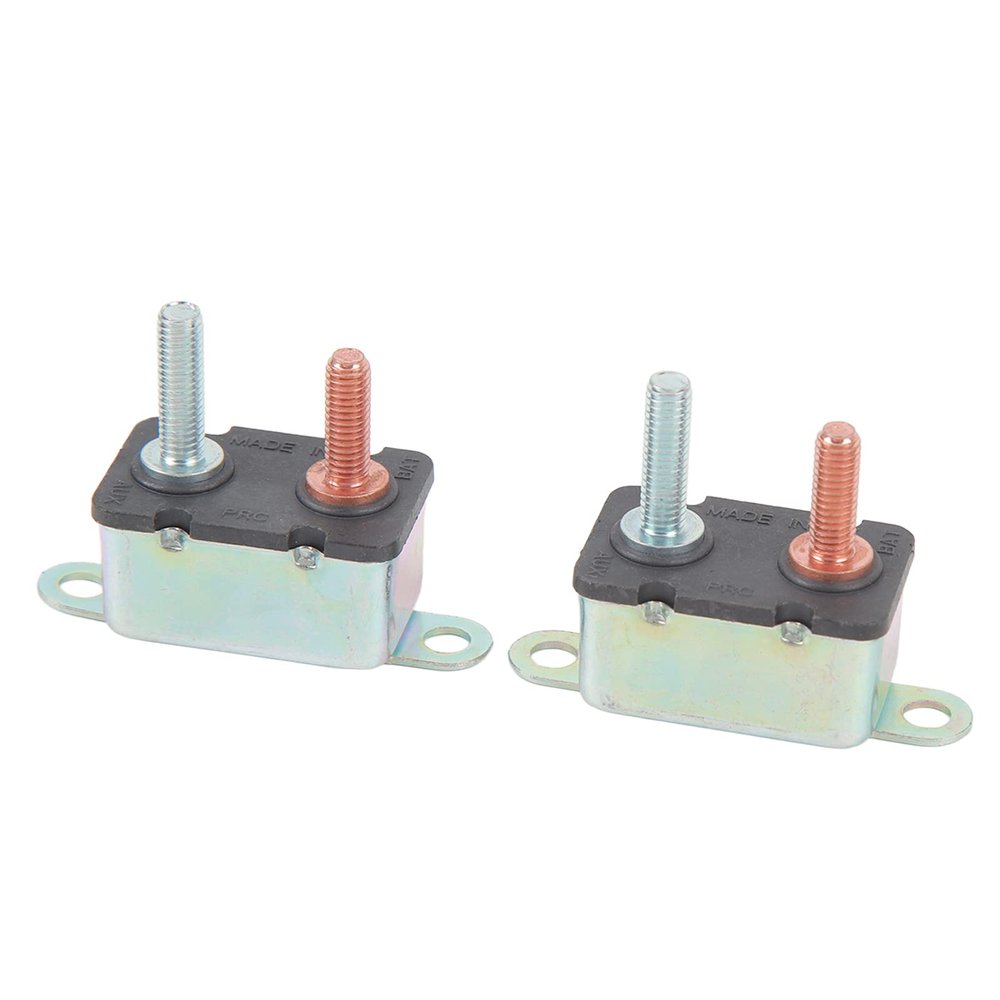 Auto Reset Circuit Breaker, Stud Circuit Breaker 12V 24V Aluminum Alloy Easy Installation for Automotive (40A)