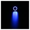 PUPAYA 3V 5V 12V 24V 220V Car Button Switch Self-Locking 12mm 16mm Power Reset Yellow Green Red Blue White LED Waterproof Metal Switch (Color : Blue Circle, Size : 16MM_MOMENTARY SELF-Reset_3V(3-9V)) view 1
