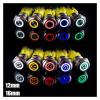 PUPAYA 3V 5V 12V 24V 220V Car Button Switch Self-Locking 12mm 16mm Power Reset Yellow Green Red Blue White LED Waterproof Metal Switch (Color : Blue Circle, Size : 16MM_MOMENTARY SELF-Reset_3V(3-9V)) view 3