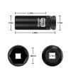 ZOYAKKI 1/2" Drive x 18 mm Deep 6 PT Impact Socket, CR-MO,1/2-inch Drive 6 Point Axle Nut Socket for Easy Removal of Axle Shaft Nuts (Metric 18MM) view 2