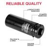 ZOYAKKI 1/2" Drive x 18 mm Deep 6 PT Impact Socket, CR-MO,1/2-inch Drive 6 Point Axle Nut Socket for Easy Removal of Axle Shaft Nuts (Metric 18MM) view 3