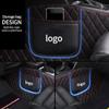 Custom Double Layer Leather Car Floor Mats for 95% Sedan SUV All-Weather Protective Mats Full-Coverage Front and Back Liner Mats for Protection Non-Slip Floor Liner(Red Black) view 4