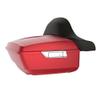 Advanblack Motorcycle Trunk King Tour Trunk Pack for 2009+ Harley FLH Touring - Wicked Red Denim, Quick Release Detachable Mounting Rack, Luggage Rack & Black Stitch Liners view 4