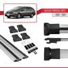 apline Compatible with Nissan Primera 3 (W12) Traveller 2002-2007 Fly Model Car Roof Rack Cross Bar Grey Aluminium 2 Bars view 4