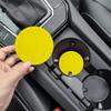 Car Cup Holder Coaster, 4 Pack 2.75 Inch Diameter PVC Non-Slip Universal Insert Coaster, Durable, Suitable for Most Car Interior, Car Accessory for Women Men Yellow view 2