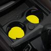 Car Cup Holder Coaster, 4 Pack 2.75 Inch Diameter PVC Non-Slip Universal Insert Coaster, Durable, Suitable for Most Car Interior, Car Accessory for Women Men Yellow view 3
