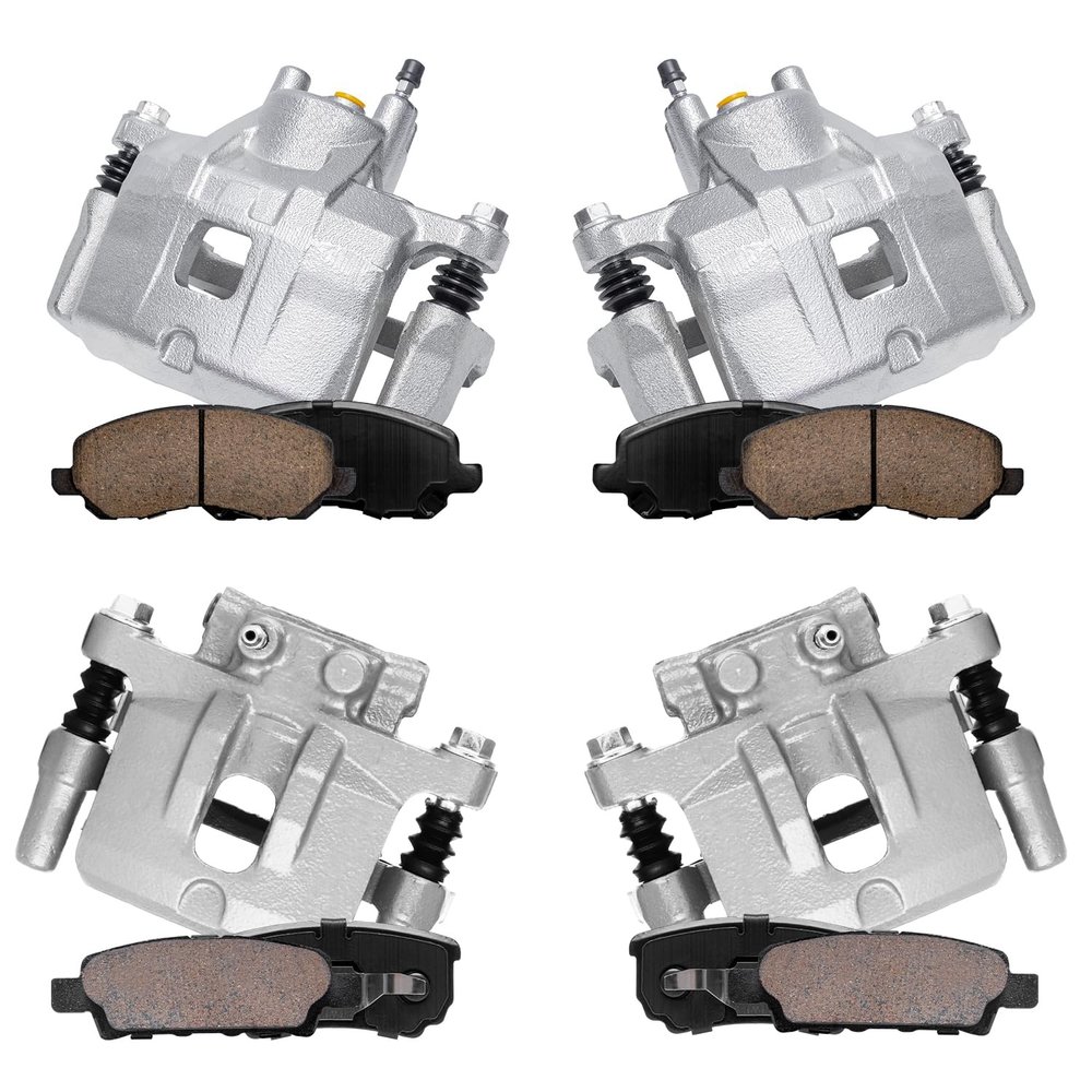 Detroit Axle - Front & Rear Brake Calipers w/Bracket + Brake Pads