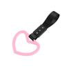 JDM Tsurikawa Ring Japanese Bus Car Handle Cute Heart Shaped Handle Hand Strap Rear Front Bumper Warning Rings (Pink -BK) view 1