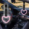 JDM Tsurikawa Ring Japanese Bus Car Handle Cute Heart Shaped Handle Hand Strap Rear Front Bumper Warning Rings (Pink -BK) view 2