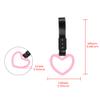 JDM Tsurikawa Ring Japanese Bus Car Handle Cute Heart Shaped Handle Hand Strap Rear Front Bumper Warning Rings (Pink -BK) view 3