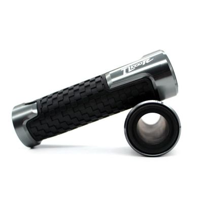 RESKIO Motorcycle Handlebar 7/8" Motorcycle CNC Rubber Handlebar Hand Grips Bar End Gel Grip for Suzuki TL1000 R TL1000R TL 1000R 1998 1999 2001 2002 2003 Motorbike Handlebar Grip (Color : Titanium)