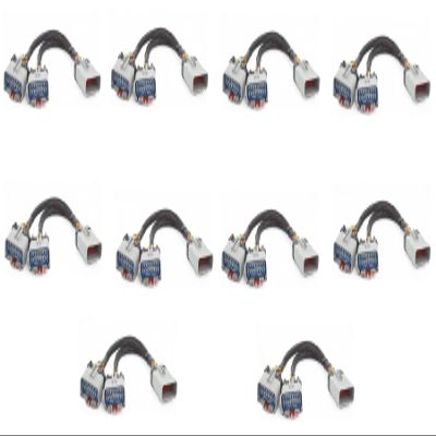 10 Pack 14PIN RP-1226 14 Way 1 Male to 2 Female Splitter Y Cable RP1226 for Truck Fleet Management
