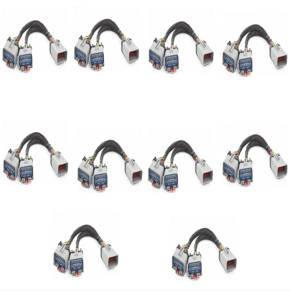 10 Pack 14PIN RP-1226 14 Way 1 Male to 2 Female Splitter Y Cable RP1226 for Truck Fleet Management