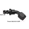 Podavelle 6AN 45 Degree Push Lock Hose Fitting End Adapter Aluminum Black view 2