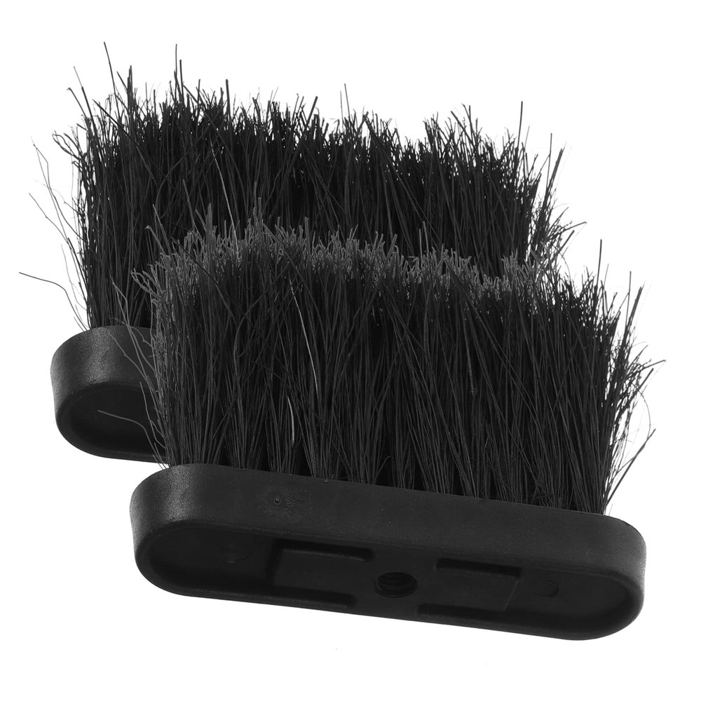 Homoyoyo 2pcs Cleaning Brush Desktop Brush Head Broom Accessories Tools Cleaning Duster Head Replacement Computer Brush Tool Wood