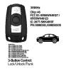 Car Key Fob Remote Keyless Entry Control KR55WK49127 315MHz 3 Button Replacement for 2004 2005 2006 2007 2008 2009 2010 2011 2012 2013 2014 2015 2016 BMW CAS1 3 5 6 Series M3 M5 M6 X1 X5 X6 Z4 view 3