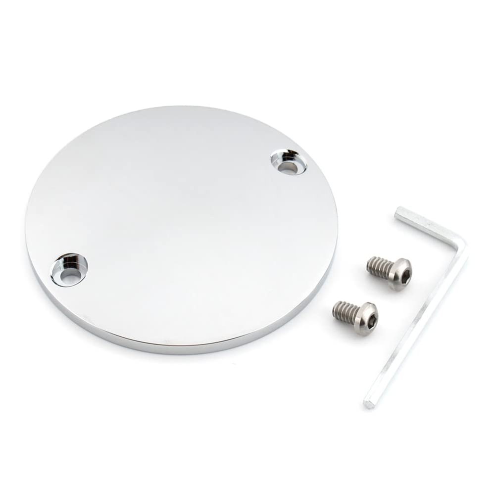 LIRU 2 Hole Aluminum Alloy Domed Points Cover Cap Black for Harley-DAVIDSON for Sportster Fat Bob Super Glide Electra Glide Low Rider Wide Glide Dyna Electra Glide